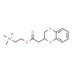 ChemSpider 2D Image | 2-[2-(2,3-Dihydro-1,4-benzodioxin-2-yl)acetoxy]-N,N,N-trimethylethanaminium | C15H22NO4