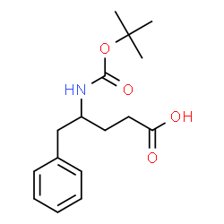 ChemSpider 2D Image | 4-({[(2-Methyl-2-propanyl)oxy]carbonyl}amino)-5-phenylpentanoic acid | C16H23NO4