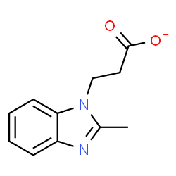 ChemSpider 2D Image | 3-(2-Methyl-1H-benzimidazol-1-yl)propanoate | C11H11N2O2