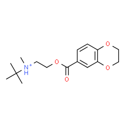 ChemSpider 2D Image | N-{2-[(2,3-Dihydro-1,4-benzodioxin-6-ylcarbonyl)oxy]ethyl}-N,2-dimethyl-2-propanaminium | C16H24NO4