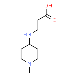 ChemSpider 2D Image | N-(1-Methyl-4-piperidinyl)-beta-alanine | C9H18N2O2