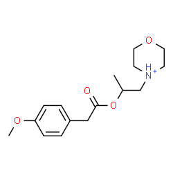 ChemSpider 2D Image | 4-{2-[2-(4-Methoxyphenyl)acetoxy]propyl}morpholin-4-ium | C16H24NO4