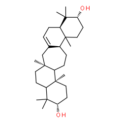 ChemSpider 2D Image | (3S,6aS,9aR,11R,13bS,15bR)-4,4,6a,10,10,13a,15b-Heptamethyl-2,3,4,4a,5,6,6a,7,9,9a,10,11,12,13,13a,13b,14,15,15a,15b-icosahydro-1H-naphtho[2',1':4,5]cyclohepta[1,2-a]naphthalene-3,11-diol | C30H50O2