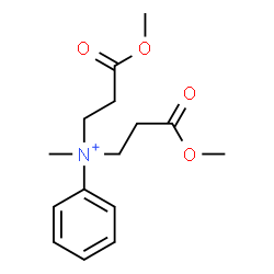 ChemSpider 2D Image | N,N-Bis(3-methoxy-3-oxopropyl)-N-methylanilinium | C15H22NO4