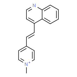 ChemSpider 2D Image | 1-Methyl-4-[(E)-2-(4-quinolinyl)vinyl]pyridinium | C17H15N2
