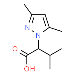 ChemSpider 2D Image | 2-(3,5-dimethylpyrazol-1-yl)-3-methylbutanoic acid | C10H16N2O2