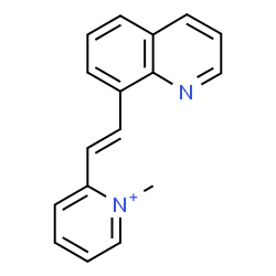 ChemSpider 2D Image | 1-Methyl-2-[(E)-2-(8-quinolinyl)vinyl]pyridinium | C17H15N2