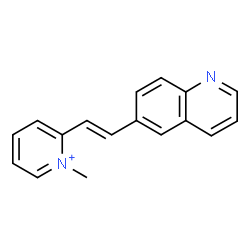 ChemSpider 2D Image | 1-Methyl-2-[(E)-2-(6-quinolinyl)vinyl]pyridinium | C17H15N2