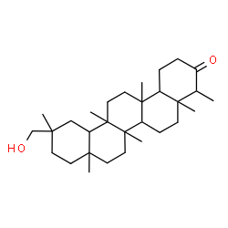 ChemSpider 2D Image | 11-(Hydroxymethyl)-4,4a,6b,8a,11,12b,14a-heptamethylicosahydro-3(2H)-picenone | C30H50O2