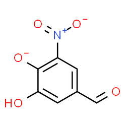 ChemSpider 2D Image | 4-Formyl-2-hydroxy-6-nitrophenolate | C7H4NO5