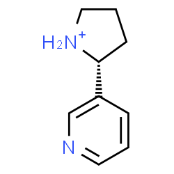 ChemSpider 2D Image | (2R)-2-(3-Pyridinyl)pyrrolidinium | C9H13N2