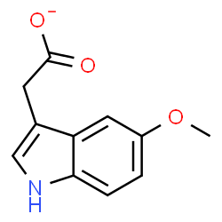 ChemSpider 2D Image | 5-Methoxyindole-3-acetate | C11H10NO3