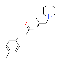 ChemSpider 2D Image | 4-{(2R)-2-[2-(4-Methylphenoxy)acetoxy]propyl}morpholin-4-ium | C16H24NO4