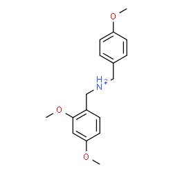 ChemSpider 2D Image | (2,4-Dimethoxyphenyl)-N-(4-methoxybenzyl)methanaminium | C17H22NO3