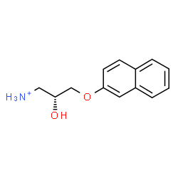 ChemSpider 2D Image | (2R)-2-Hydroxy-3-(2-naphthyloxy)-1-propanaminium | C13H16NO2