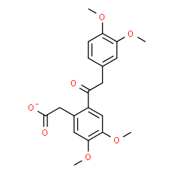 ChemSpider 2D Image | {2-[(3,4-Dimethoxyphenyl)acetyl]-4,5-dimethoxyphenyl}acetate | C20H21O7