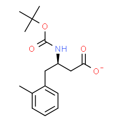 ChemSpider 2D Image | (3R)-4-(2-Methylphenyl)-3-({[(2-methyl-2-propanyl)oxy]carbonyl}amino)butanoate | C16H22NO4