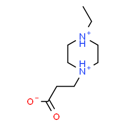 ChemSpider 2D Image | 3-(4-Ethyl-1-piperazinediiumyl)propanoate | C9H19N2O2