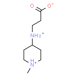 ChemSpider 2D Image | 3-[(1-Methyl-4-piperidiniumyl)ammonio]propanoate | C9H19N2O2