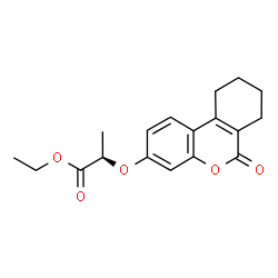 ChemSpider 2D Image | Ethyl (2R)-2-[(6-oxo-7,8,9,10-tetrahydro-6H-benzo[c]chromen-3-yl)oxy]propanoate | C18H20O5