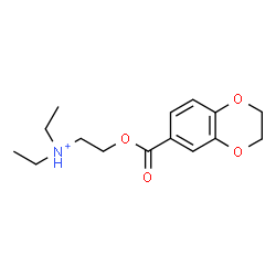 ChemSpider 2D Image | 2-[(2,3-Dihydro-1,4-benzodioxin-6-ylcarbonyl)oxy]-N,N-diethylethanaminium | C15H22NO4
