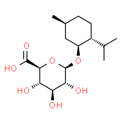 ChemSpider 2D Image | (1S,2R,5S)-2-Isopropyl-5-methylcyclohexyl beta-D-glucopyranosiduronic acid | C16H28O7