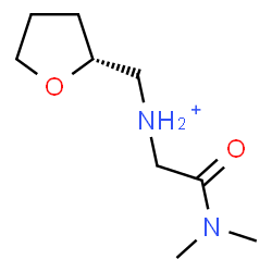 ChemSpider 2D Image | 2-(Dimethylamino)-2-oxo-N-[(2R)-tetrahydro-2-furanylmethyl]ethanaminium | C9H19N2O2