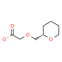 ChemSpider 2D Image | [(2S)-Tetrahydro-2H-pyran-2-ylmethoxy]acetate | C8H13O4