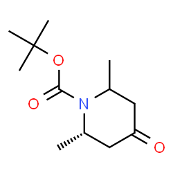 ChemSpider 2D Image | 2-Methyl-2-propanyl (2S)-2,6-dimethyl-4-oxo-1-piperidinecarboxylate | C12H21NO3