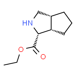 ChemSpider 2D Image | Ethyl (1R,3aR,6aS)-octahydrocyclopenta[c]pyrrole-1-carboxylate | C10H17NO2