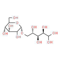 ChemSpider 2D Image | (2R,3S,4S)-5-{[(2S,4R,5S)-3,4,5-Trihydroxy-6-(hydroxymethyl)tetrahydro-2H-pyran-2-yl]oxy}-1,1,2,3,4-pentanepentol (non-preferred name) | C11H22O11