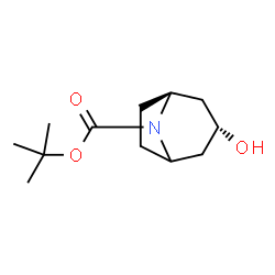 ChemSpider 2D Image | 2-Methyl-2-propanyl (1S,3S)-3-hydroxy-8-azabicyclo[3.2.1]octane-8-carboxylate | C12H21NO3