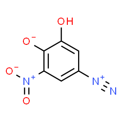 ChemSpider 2D Image | 4-Diazonio-2-hydroxy-6-nitrophenolate | C6H3N3O4