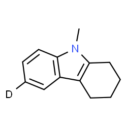 ChemSpider 2D Image | 9-Methyl(6-~2~H)-2,3,4,9-tetrahydro-1H-carbazole | C13H14DN