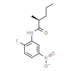 ChemSpider 2D Image | (2S)-N-(2-Fluoro-5-nitrophenyl)-2-methylpentanamide | C12H15FN2O3