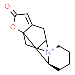 ChemSpider 2D Image | (2S,7R)-13-Oxo-14-oxa-7-azoniapentacyclo[6.6.1.0~1,11~.0~2,7~.0~7,9~]pentadec-11-ene | C13H16NO2
