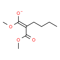 ChemSpider 2D Image | (1Z)-1-Methoxy-2-(methoxycarbonyl)-1-hexen-1-olate | C9H15O4