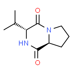 ChemSpider 2D Image | (3R,8aS)-3-Isopropylhexahydropyrrolo[1,2-a]pyrazine-1,4-dione | C10H16N2O2