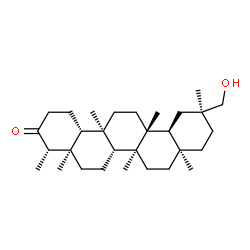 ChemSpider 2D Image | (4S,4aR,6aR,6bS,8aR,11S,12aS,12bR,14aR,14bR)-11-(Hydroxymethyl)-4,4a,6b,8a,11,12b,14a-heptamethylicosahydro-3(2H)-picenone | C30H50O2