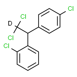 ChemSpider 2D Image | 1-Chloro-2-[2,2-dichloro-1-(4-chlorophenyl)(2-~2~H)ethyl]benzene | C14H9DCl4