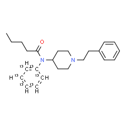 ChemSpider 2D Image | N-(~13~C_6_)Phenyl-N-[1-(2-phenylethyl)-4-piperidinyl]pentanamide | C1813C6H32N2O