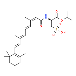 ChemSpider 2D Image | (13cis)-15-{[(2S)-1-Isopropoxy-1-oxo-3-sulfo-2-propanyl]amino}retinal | C26H39NO6S