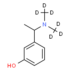 ChemSpider 2D Image | 3-(1-{Bis[(~2~H_3_)methyl]amino}ethyl)phenol | C10H9D6NO