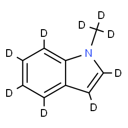 ChemSpider 2D Image | 1-(~2~H_3_)Methyl(~2~H_6_)-1H-indole | C9D9N