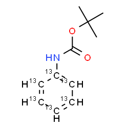ChemSpider 2D Image | 2-Methyl-2-propanyl (~13~C_6_)phenylcarbamate | C513C6H15NO2