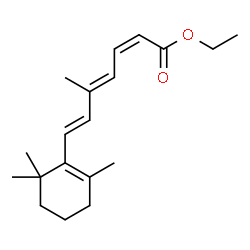 ChemSpider 2D Image | Ethyl (2Z,4E,6E)-5-methyl-7-(2,6,6-trimethyl-1-cyclohexen-1-yl)-2,4,6-heptatrienoate | C19H28O2