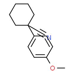 ChemSpider 2D Image | 1-(4-Methoxyphenyl)cyclohexanecarbonitrile | C14H17NO