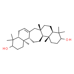 ChemSpider 2D Image | (4aR,6aS,9aR,13aR,13bS,15aS,15bR)-4,4,6a,10,10,13a,15b-Heptamethyl-2,3,4,4a,5,6,6a,7,9,9a,10,11,12,13,13a,13b,14,15,15a,15b-icosahydro-1H-naphtho[2',1':4,5]cyclohepta[1,2-a]naphthalene-3,11-diol | C30H50O2