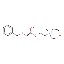 ChemSpider 2D Image | 4-(2-{[(E)-2-(Benzyloxy)-1-hydroxyvinyl]oxy}ethyl)-4-methylmorpholin-4-ium | C16H24NO4
