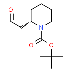ChemSpider 2D Image | 2-Methyl-2-propanyl (2S)-2-(2-oxoethyl)-1-piperidinecarboxylate | C12H21NO3
